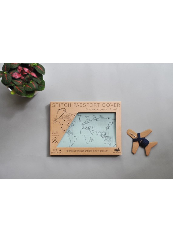 Chasing Threads - Stitch Leather Passport Covers 真皮可繍地圖護照套 加送一個彩虹繡線