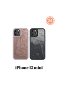 WOODCESSORIES 經典原石款手機殼 For iPhone 12 Mini (粉紅色/黑色)