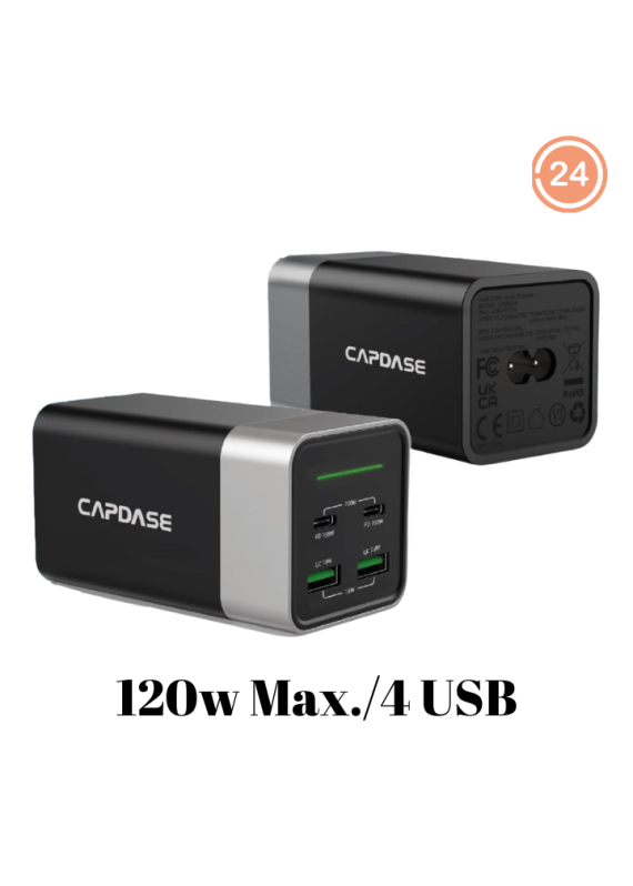 CAPDASE Ranger QC3.0/PD3.0 GaN 4USB 快充充電器 4P120SD